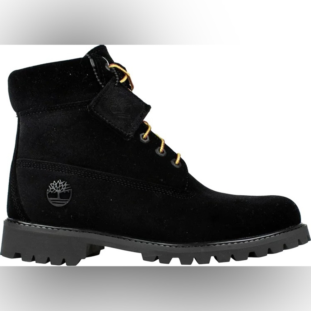 Off white Virgil Abloh x timerland black velvet boots